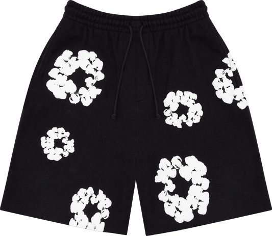 Denim Tears Cotton Wreath Shorts Black